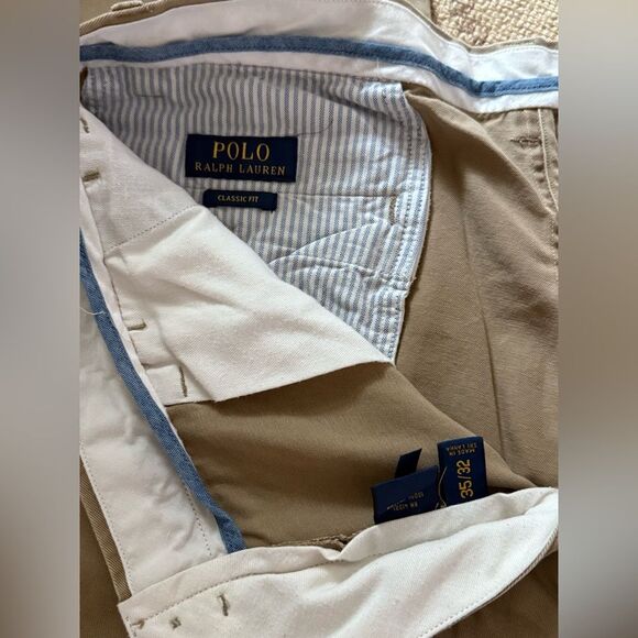 Polo By Ralph Lauren Classic Fit Khaki Pants 35 x 32 - Picture 4 of 9